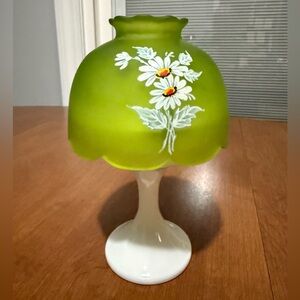 Westmoreland 2 piece glass candle/ fairy lamp